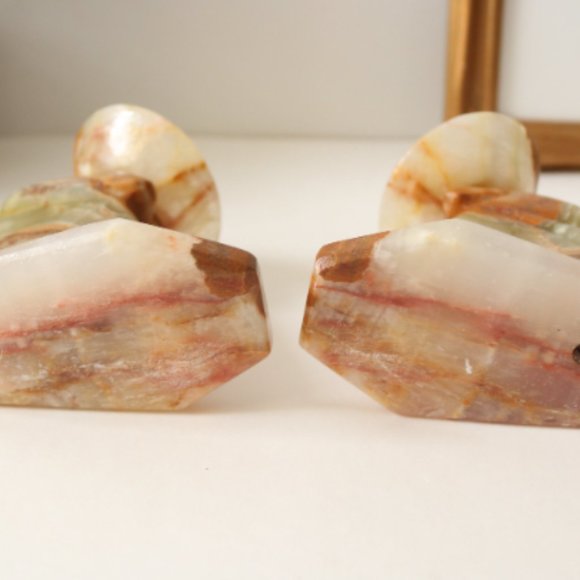 Vintage Onyx Cactus Sombrero Bookends - Picture 4 of 6